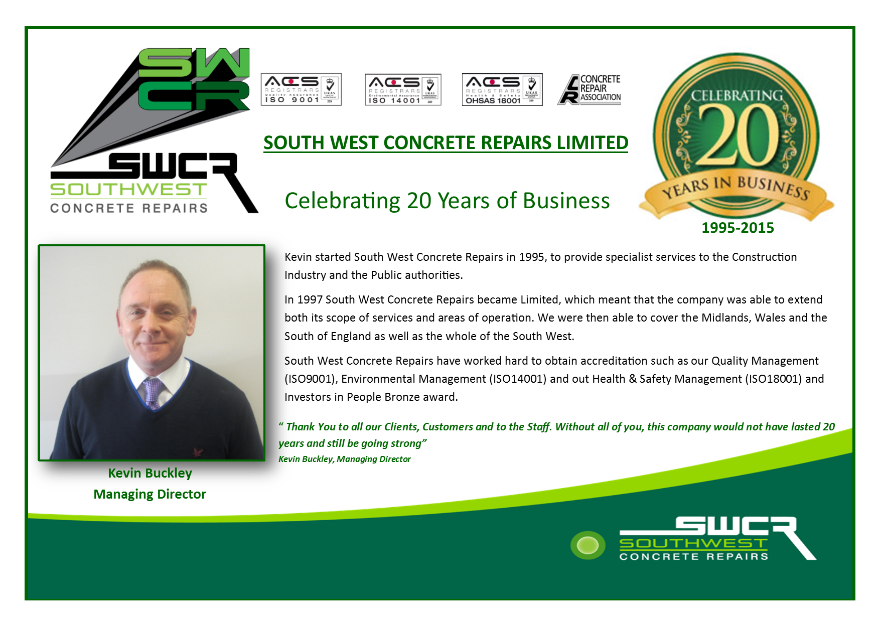 SWCR business celebration