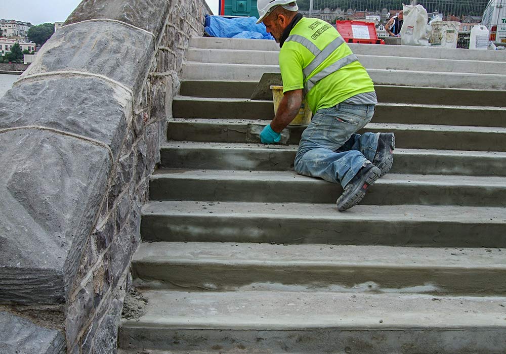 Concrete repair stairs